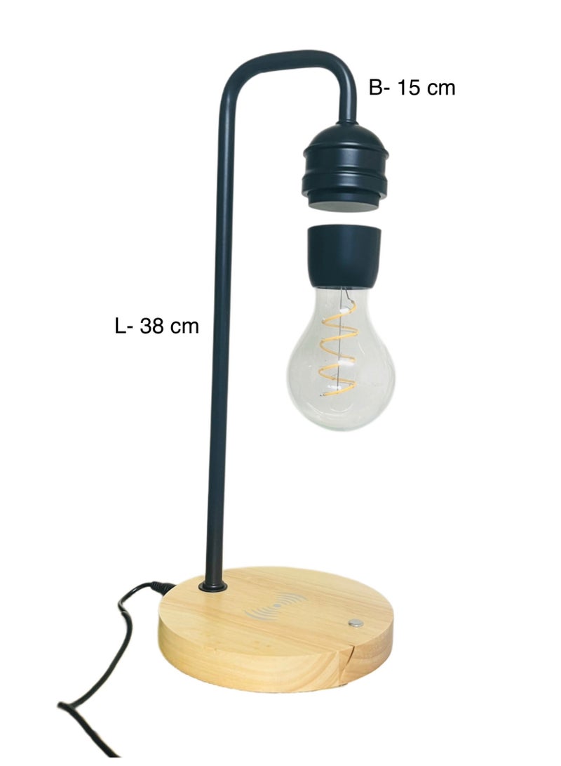 مصباح LED معلق مع شحن لاسلكي - ديكور عائم بسيط للمنزل والمكتب - Image 3